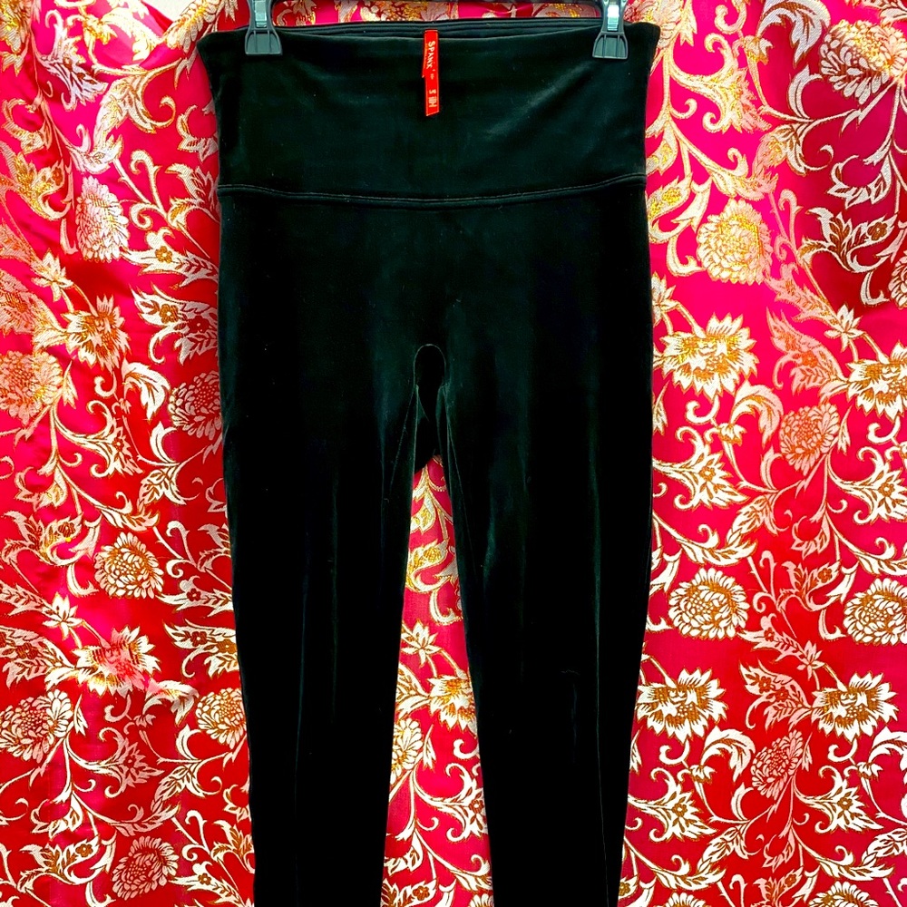 Spanx Black Velvet Leggings